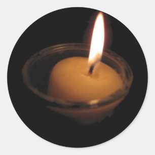 Sticker Rond Gardez la flamme brûler la bougie