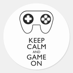 Sticker Rond GARDEZ LE CALME ET LE JEU EN MARCHE - Pavé de jeu