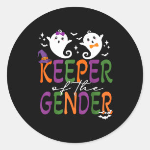 Sticker Rond Gardien de la révélation du sexe Halloween Grosses