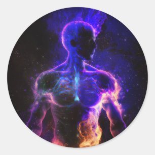 Sticker Rond Gardien de Lumière   Figure énergétique