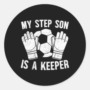 Sticker Rond Gardien de soccer Beau-père d'un gardien de soccer