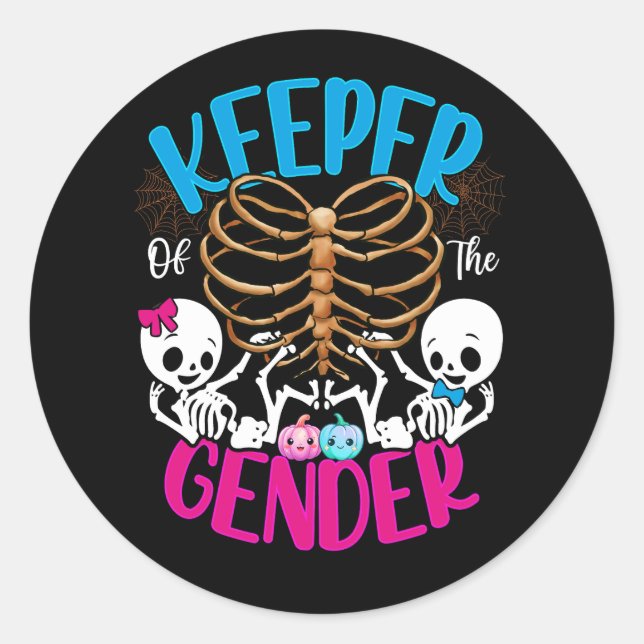 Sticker Rond Gardien Des Fantômes De La Faire-part De Révélatio (Devant)