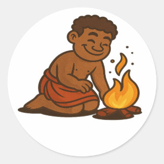 Sticker Rond Gardien du feu Dumi