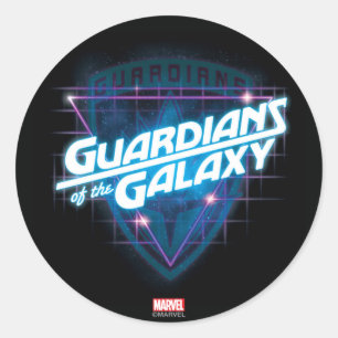 Sticker Rond Gardiens de la Galaxie Logo Retro