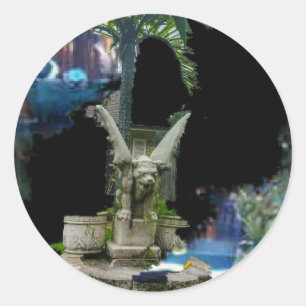 Sticker Rond Gargouille