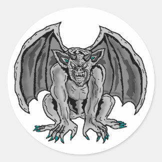 Sticker Rond Gargoyle gris/gris