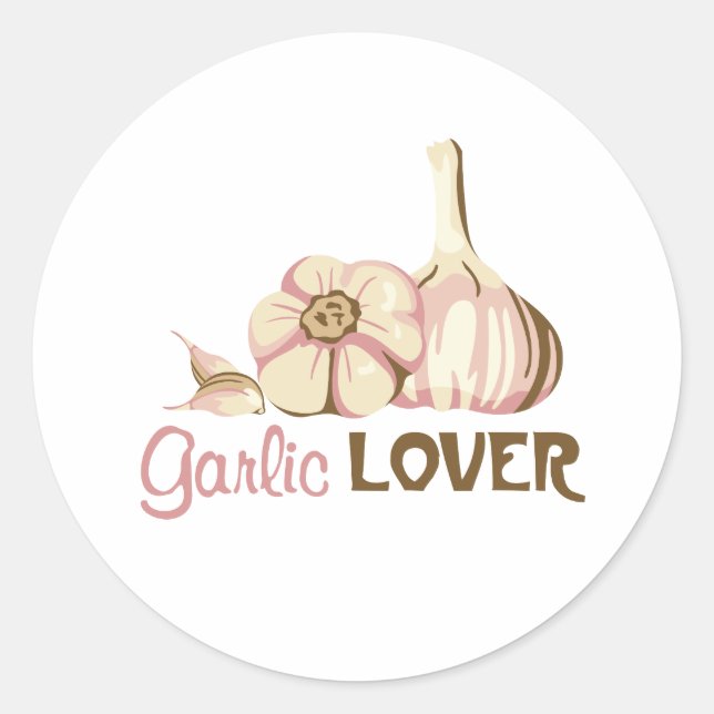 Sticker Rond Garlic Lover (Devant)