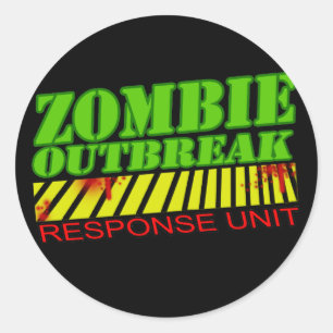 Sticker Rond gars filles mort-mort zombies drôle chemise zombie