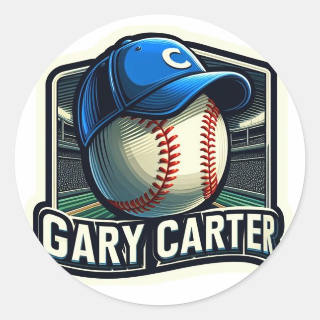 STICKER ROND GARY CARTER (Devant)
