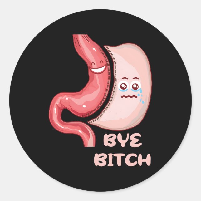 Sticker Rond Gastric Sleeve Bariatric Vsg Chirurgie Gastrique A (Devant)