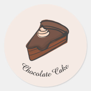 Sticker Rond Gâteau au chocolat