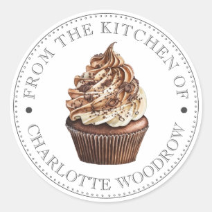 Sticker Rond Gâteau au Chocolat