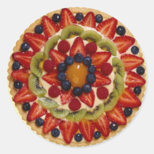 Sticker Rond Gâteau aux fruits