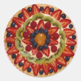 Sticker Rond Gâteau aux fruits