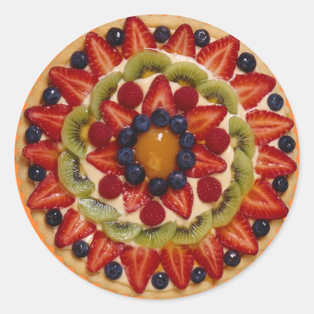 Sticker Rond Gâteau aux fruits (Devant)