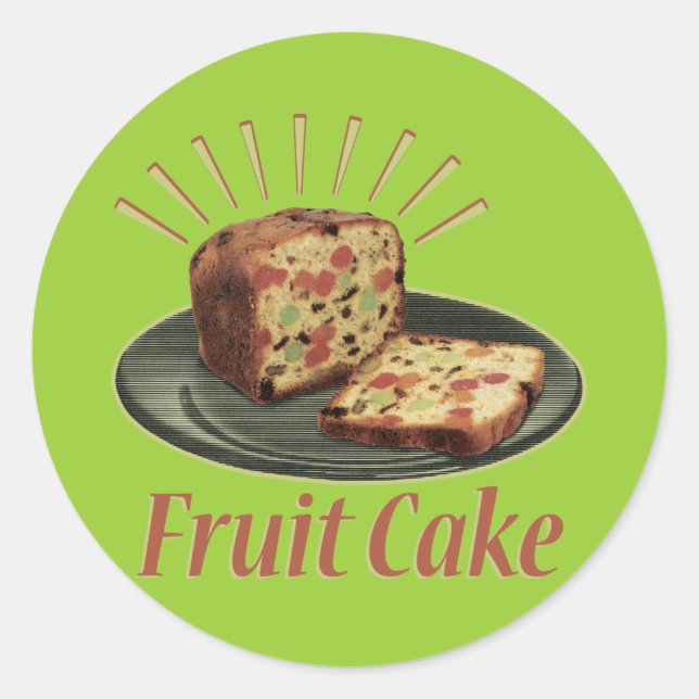Sticker Rond Gâteau aux fruits (Devant)