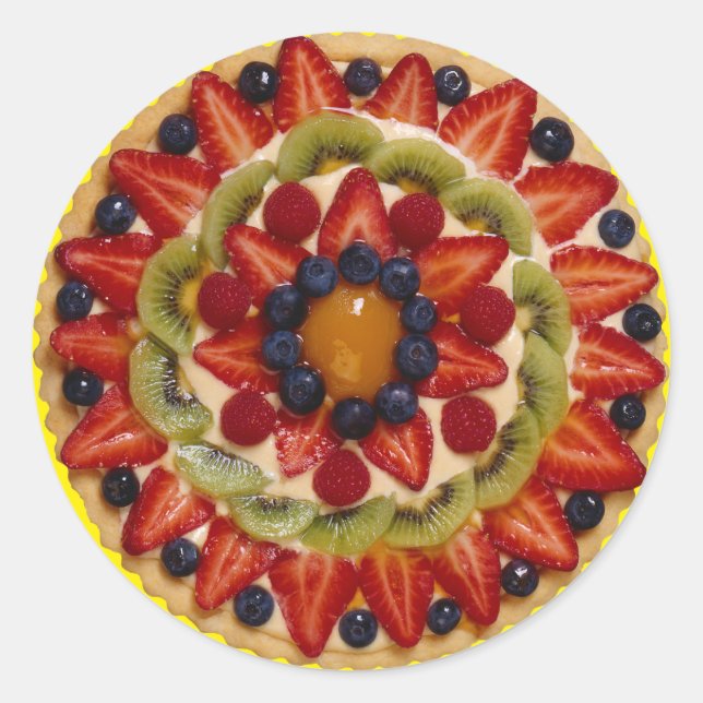 Sticker Rond Gâteau aux fruits (Devant)