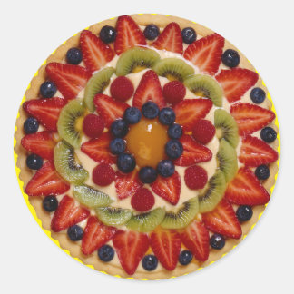 Sticker Rond Gâteau aux fruits
