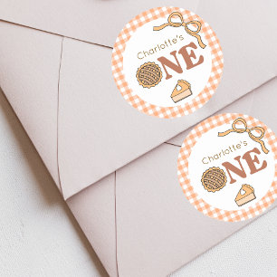 Sticker Rond Gâteau Citrouille Cutie Pie 1er Anniversaire