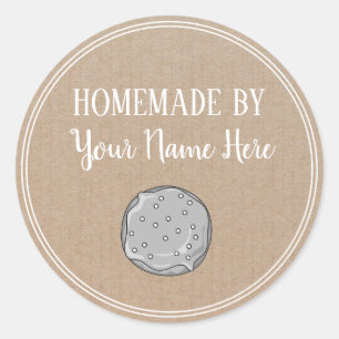 Sticker Rond Gâteau de biscuit de beignet fait maison par le