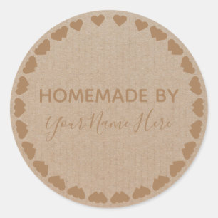 Sticker Rond Gâteau de biscuits fait maison Craft Vintage Craft