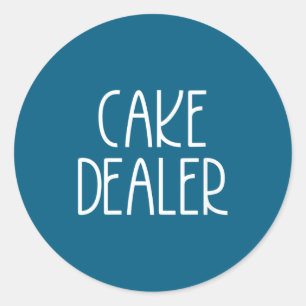 Sticker Rond Gâteau de femmes Er - Citation drôle de boulanger