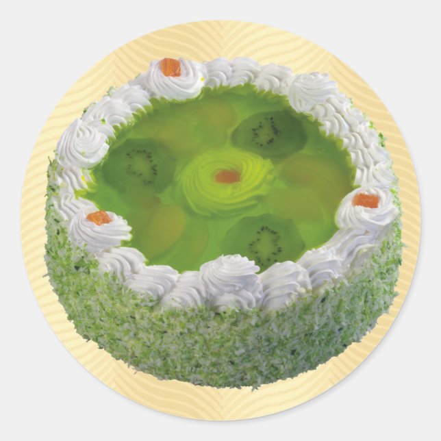 Sticker Rond Gâteau de Kiwi (Devant)