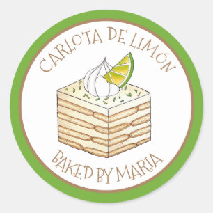 Sticker Rond Gâteau Mexicain Carlota De Limón Cuit Maison