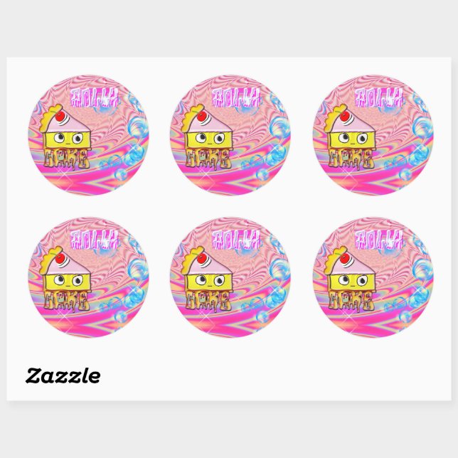Sticker Rond Gâteau Polly - Tortina - (Feuille)