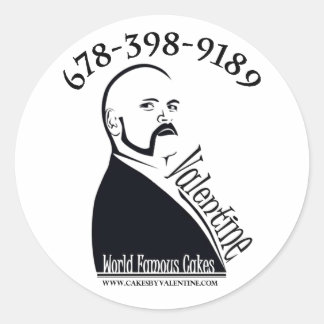 Sticker Rond Gâteaux de Saint-Valentin