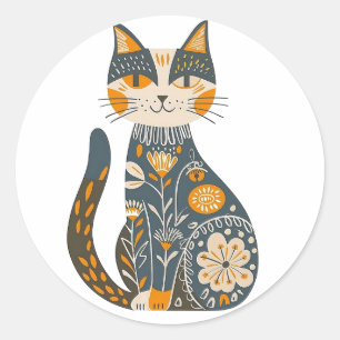 Sticker Rond Gatita mexicaine,