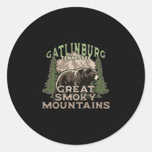 Sticker Rond Gatlinburg tennessee grandes montagnes smoky