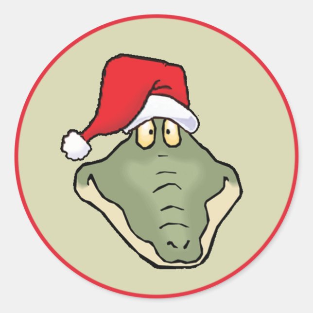 Sticker Rond Gator Head Père Noël (Devant)
