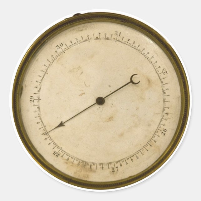 Sticker Rond Gauge de Steampunk (Devant)