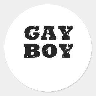 Sticker Rond Gay Boy