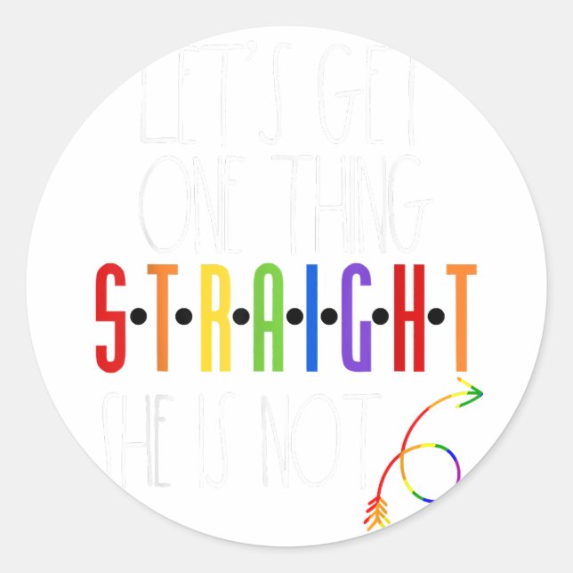 Sticker Rond Gay Couple Correspondant Tenue Lesbian Couple Gay  (Devant)