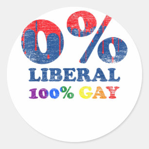 Sticker Rond Gay pride conservateur LGBT