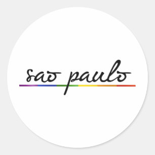 STICKER ROND GAY PRIDE DE SAO PAULO - .PNG
