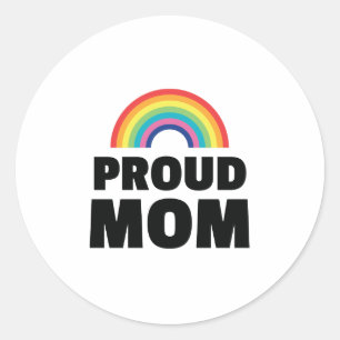 Sticker Rond Gay pride Fier Maman LGBT Parent Gay Support