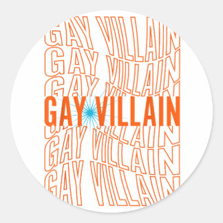 Sticker Rond Gay Villain Mème Drôle LGBT Gay pride Lesbian