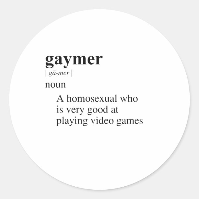 STICKER ROND GAYMER (Devant)