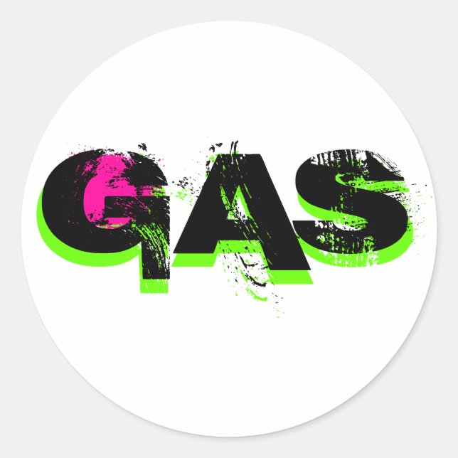 STICKER ROND GAZ, GAZ, GAZ (Devant)