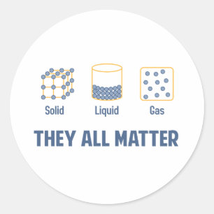 Sticker Rond Gaz Solide Liquide - Ils Sont Tous Importants