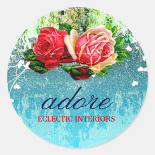 Sticker Rond GC Adore Turquoise Vintage