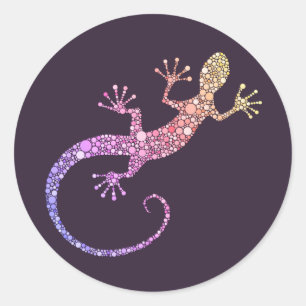Sticker Rond Gecko