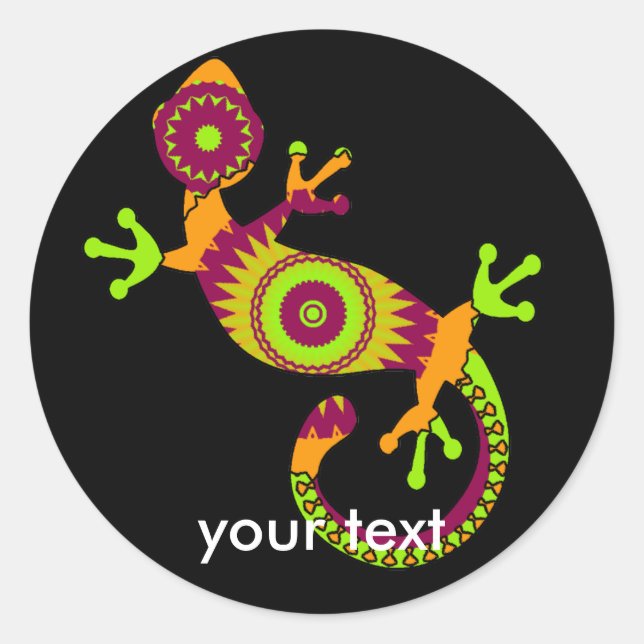 Sticker Rond gecko (Devant)