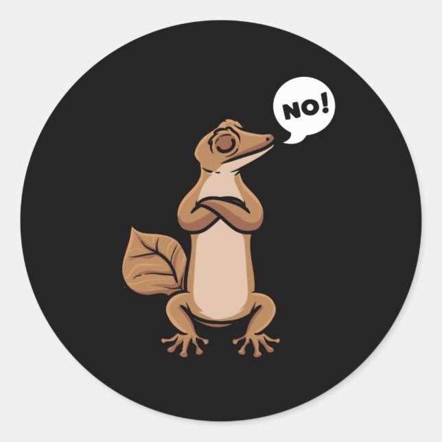 Sticker Rond Geckos à queue plate Gecko (Devant)