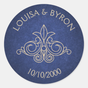 Sticker Rond Geek de bibliothèque de livres Mariage littéraire 