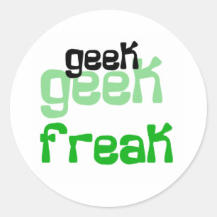 Sticker Rond Geek Freak