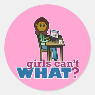 Sticker Rond Geek informatique - Sombre